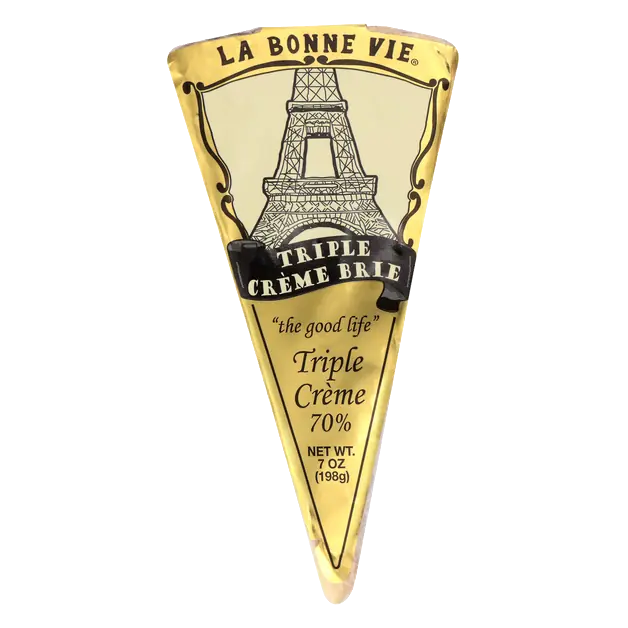 Soft Ripened Triple Creme Brie Cheese Wedge