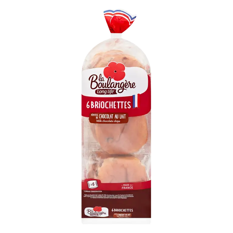 La Boulangère 6 Briochettes Milk Chocolate Chips 210g