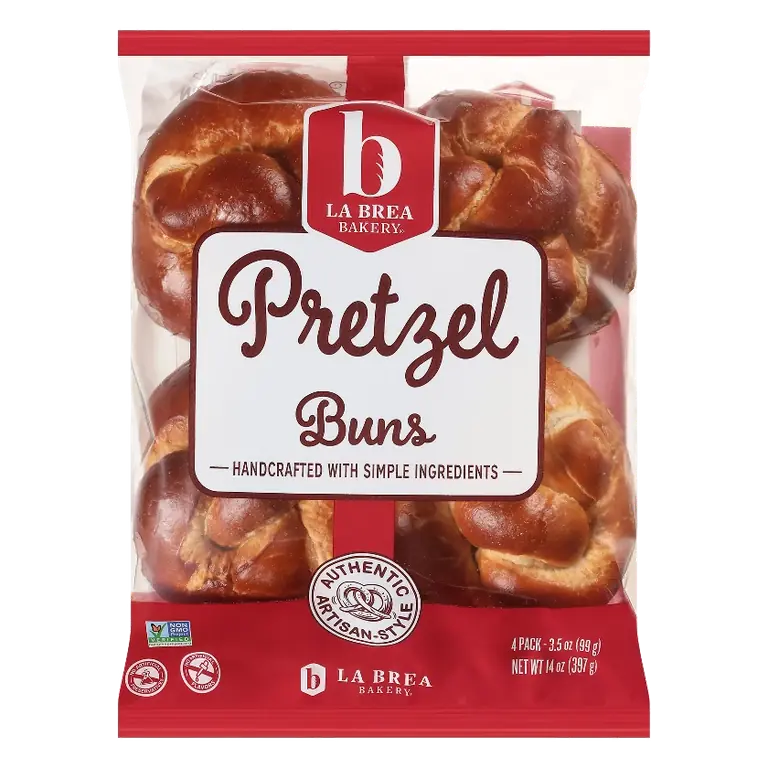 La Brea Bakery Pretzel Hamburger Buns, 14oz