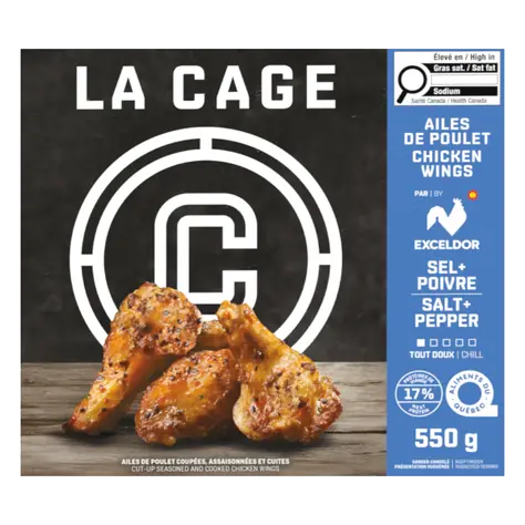Frozen Chicken Wings Pepper & Sea Salt 550 g