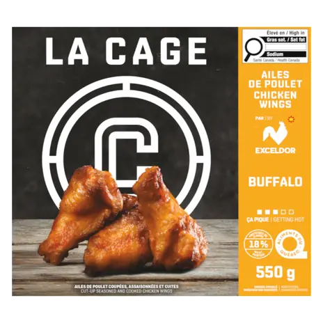 Frozen Chicken Wings Spicy Buffalo 550 g