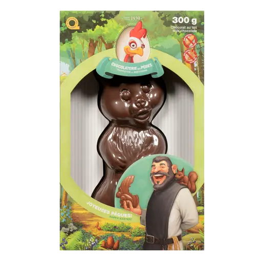 Chocolaterie Des Pères De Mistassini Milk Chocolate Bear Hollow Happy Easter 300 g