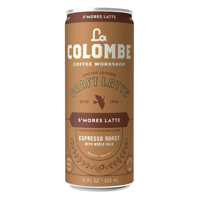 La Colombe S'mores Draft Latte Coffee Drink, 11 fl oz: Espresso Roast, Colombian Variety
