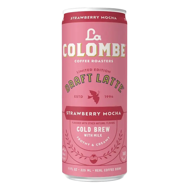 La Colombe Strawberry Mocha Draft Latte Coffee Drink, 11 fl oz: Colombian Coffee Variety