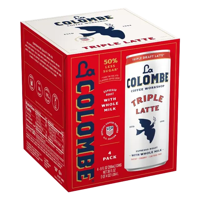 La Colombe Triple Draft Latte, 4pk/9 fl oz Cans: Arabica Beans, Brazilian Variety, Espresso Roast
