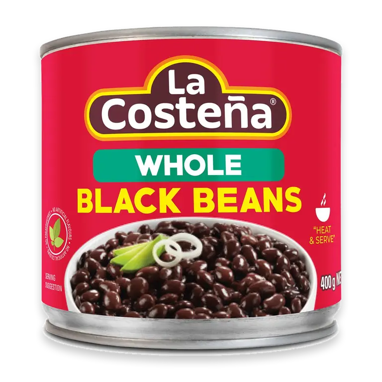 Mexican Style Whole Black Beans