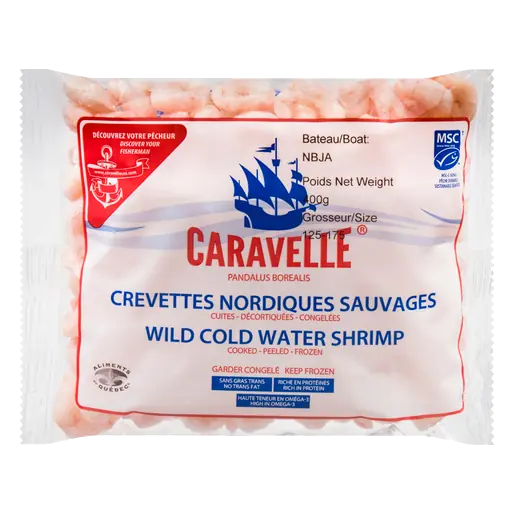 Caravelle Frozen Wild Cold Water Shrimp Nordic Cooked 400 g