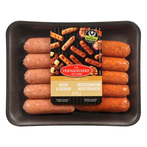 Sausages Combo Mediterranean Bacon & Cheddar 675 g