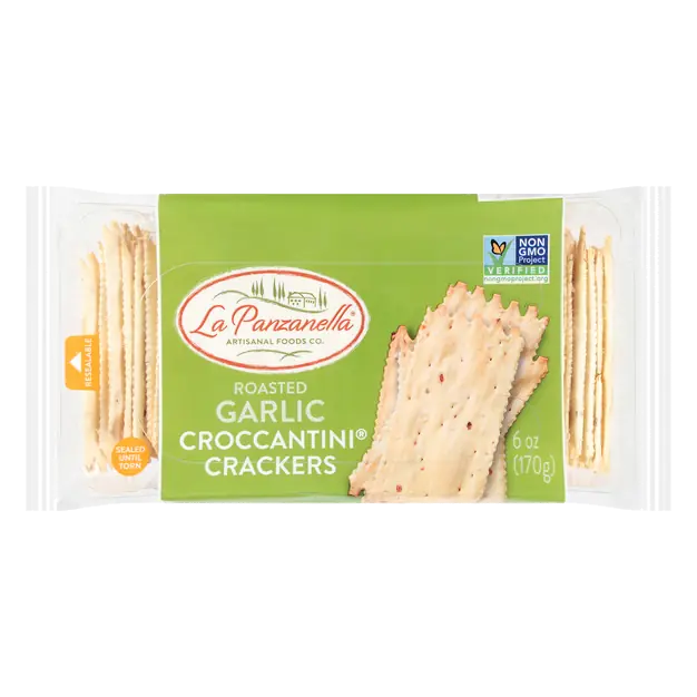 Roasted Garlic Croccantini Artisan Crackers