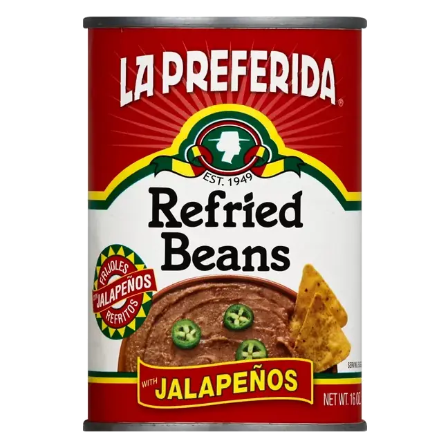 Refried Beans, with Jalapenos