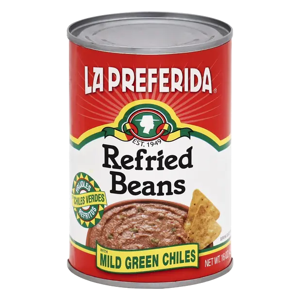 Refried Beans with Mild Green Chiles
