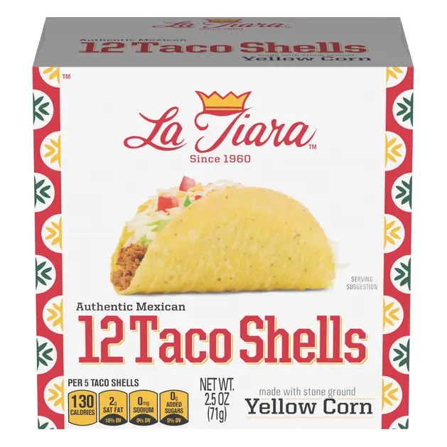 La Tiara Yellow Taco Shells 12Ct
