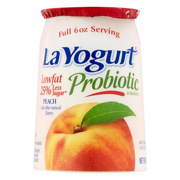 Probiotic Peach Blended Lowfat Yogurt