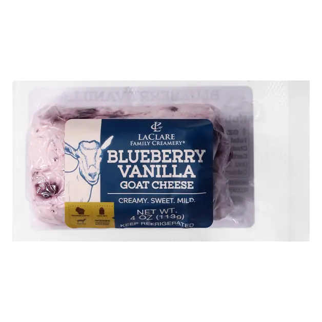 LaClare Family Creamery Blueberry Vanilla Goat Cheese 4 oz