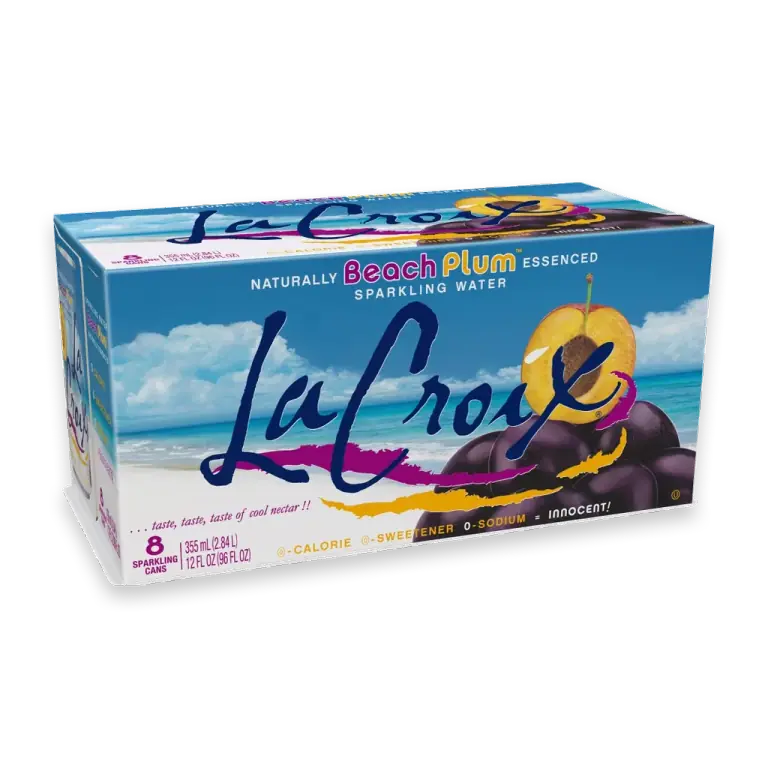 Beach Plum Flavored Sparkling Water Cans