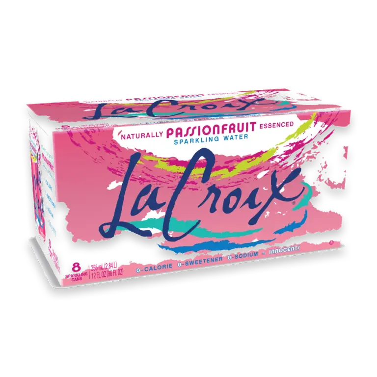 Passionfruit Flavored Sparkling Water Cans