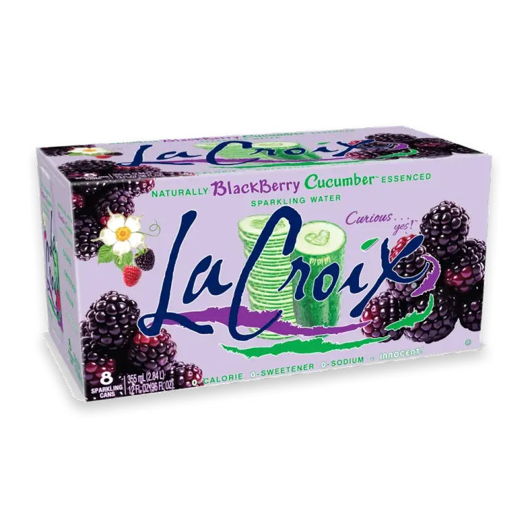 Sparkling Water, BlackBerry Cucumber, 12 Fl Oz (Pack of 8)