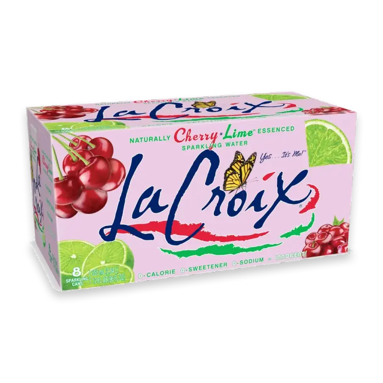 Sparkling Water, Cherry Lime, 12 Fl Oz (Pack of 8)