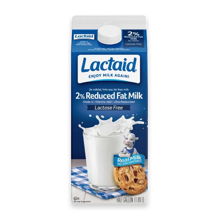 Lactose Free 2% Reduced Fat Milk Half Gallon