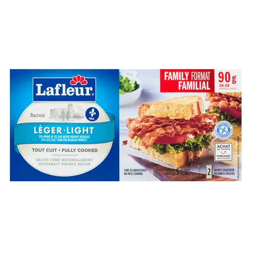 Bacon Precooked Less Salt 90 g