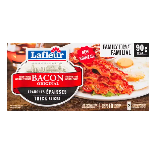 Original Thick Sliced Cooked Bacon 90 g