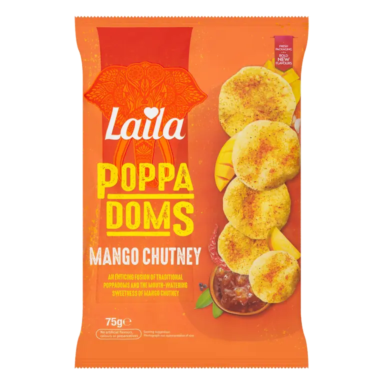 Laila Mango Chutney Poppadoms 75g