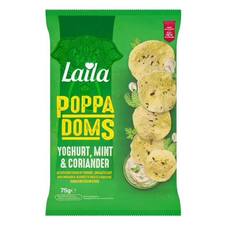 Mini Poppadoms Yoghurt Mint & Coriander 75g