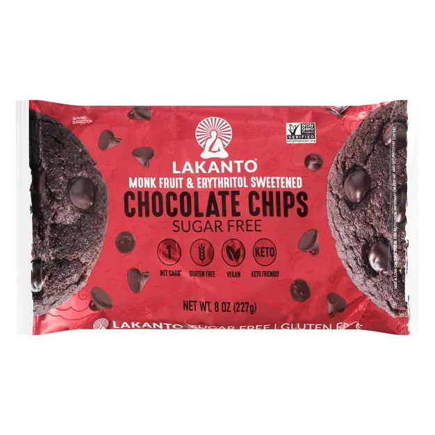 Gluten & Sugar Free Chocolate Chips Sweetened with Monkfruit