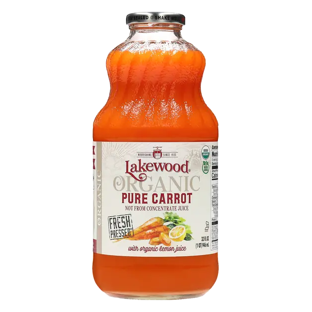 100% Pure Carrot Juice Fresh Pressed Organic