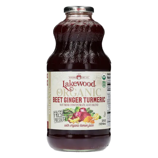 Fresh Pressed Beet Ginger Turmeric Juice Organic