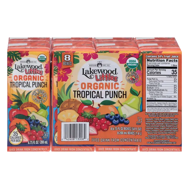 Littles Organic Tropical Punch Juice Drink from Concentrate - 8pk
