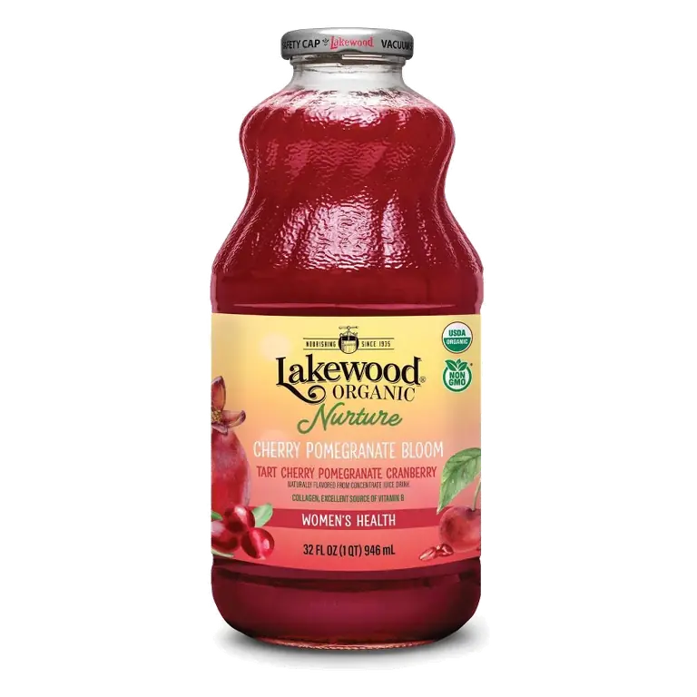 Lakewood Nurture Cherry Pomegranate Bloom Juice, 32 fl oz: Non-Caffeinated
