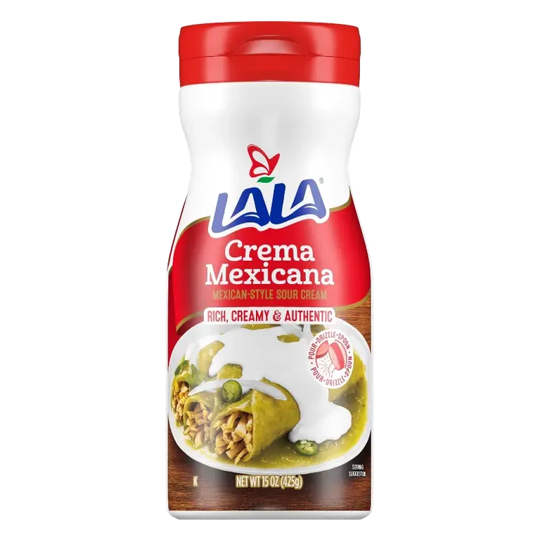 Lala Mexicana Sour Cream, 15oz: 22% Milk Fat