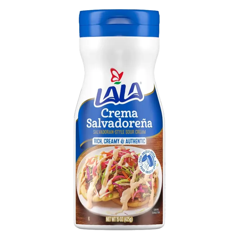 Lala Salvadorena Sour Cream, 15oz: 22 Percent Milk Fat