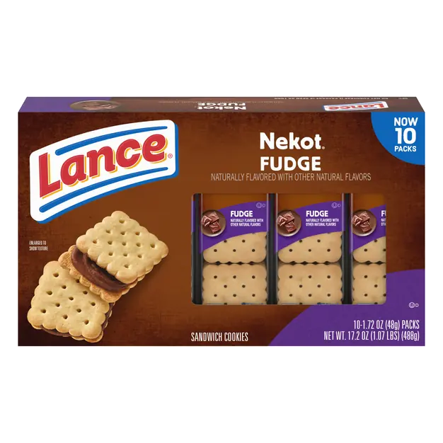 Nekot Fudge Sandwich Cookie Packs - 10 ct