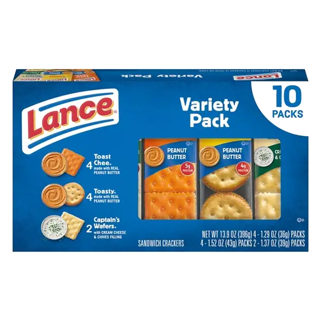 Peanut Butter/Cream Cheese & Chives Sandwich Crackers Variety Pack