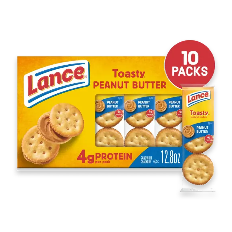 Sandwich Crackers Toasty Peanut Butter 10 Individually Wrapped Packs