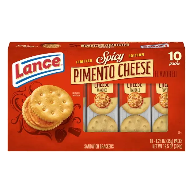Spicy Pimento Cheese Flavored Sandwich Crackers