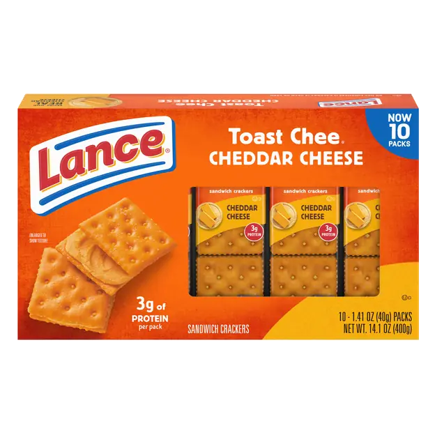 Toast Chee Cheddar Cheese Sandwich Crackers - 10 ct