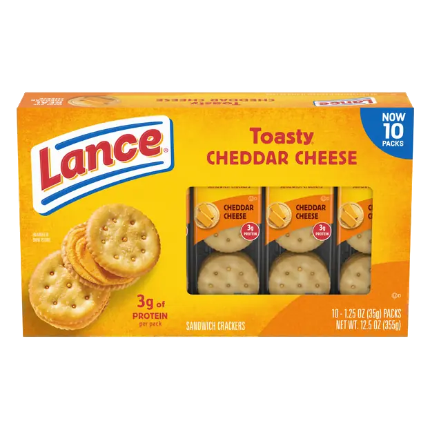 Toasty Cheddar Cheese Sandwich Crackers - 10 ct