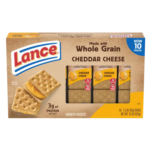 Whole Grain Cheddar Cheese Sandwich Crackers - 10 ct