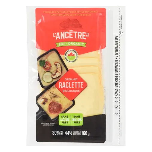 Organic Raclette Sliced Cheese 160 g
