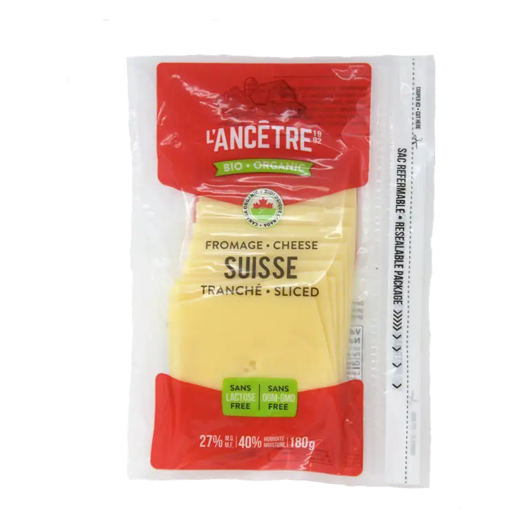 Organic Sliced Cheese Swiss Emmental 180 g