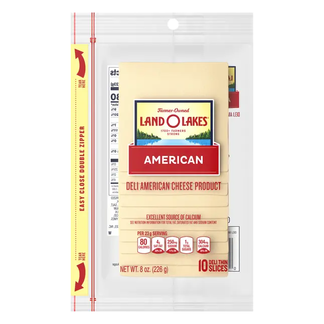 Deli White American Cheese Slices - 10 ct