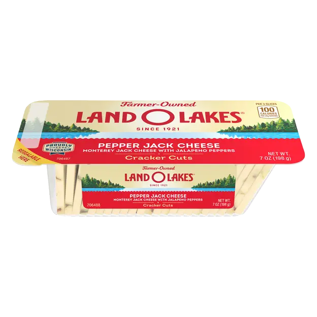 Pepper Jack Cheese Cracker Cut Slices
