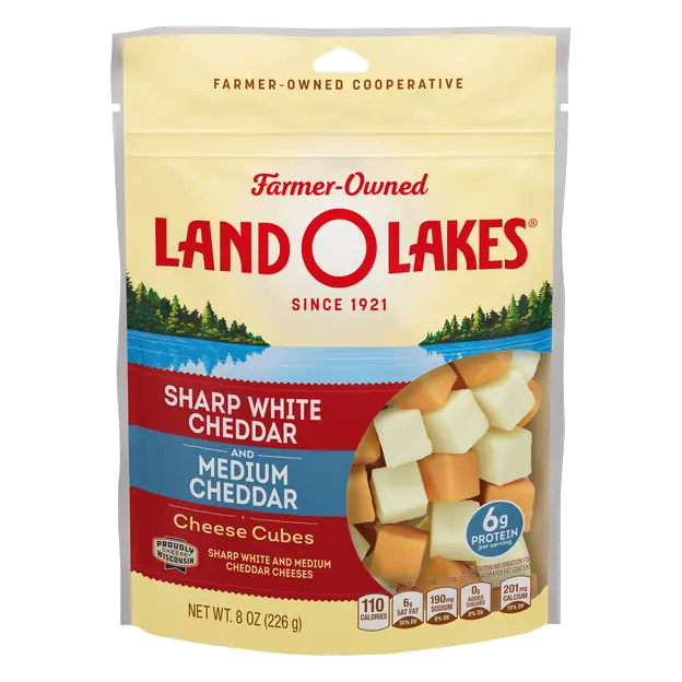 Sharp White & Medium Cheddar Cheese Cubes
