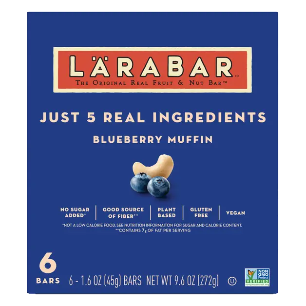 Gluten Free Blueberry Muffin Fruit & Nut Bars - 6 ct