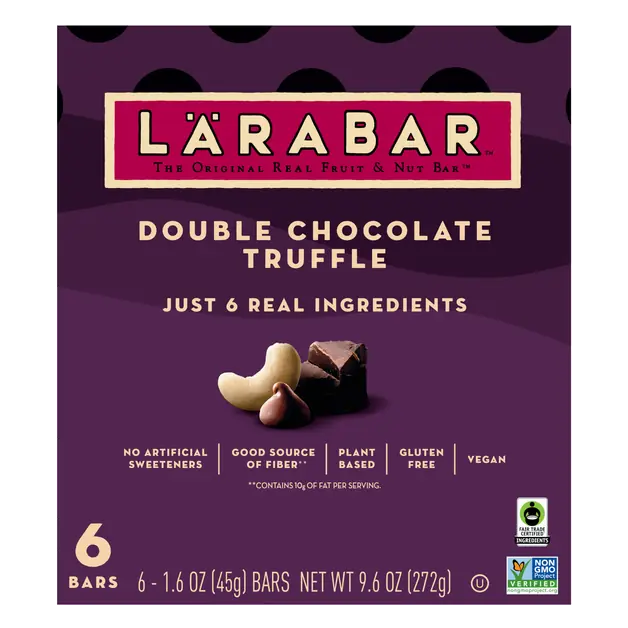 Gluten Free Double Chocolate Truffle Fruit & Nut Bars - 6 ct