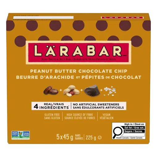 Energy Bar Peanut Butter Chocolate Chip 5 x 45 g