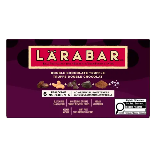 Real Fruit & Nut Bar Double Chocolate Truffle 16 Bars x 45 g (720 g)